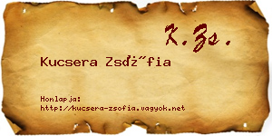 Kucsera Zsófia névjegykártya