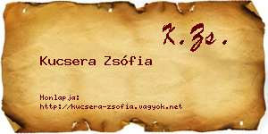 Kucsera Zsófia névjegykártya